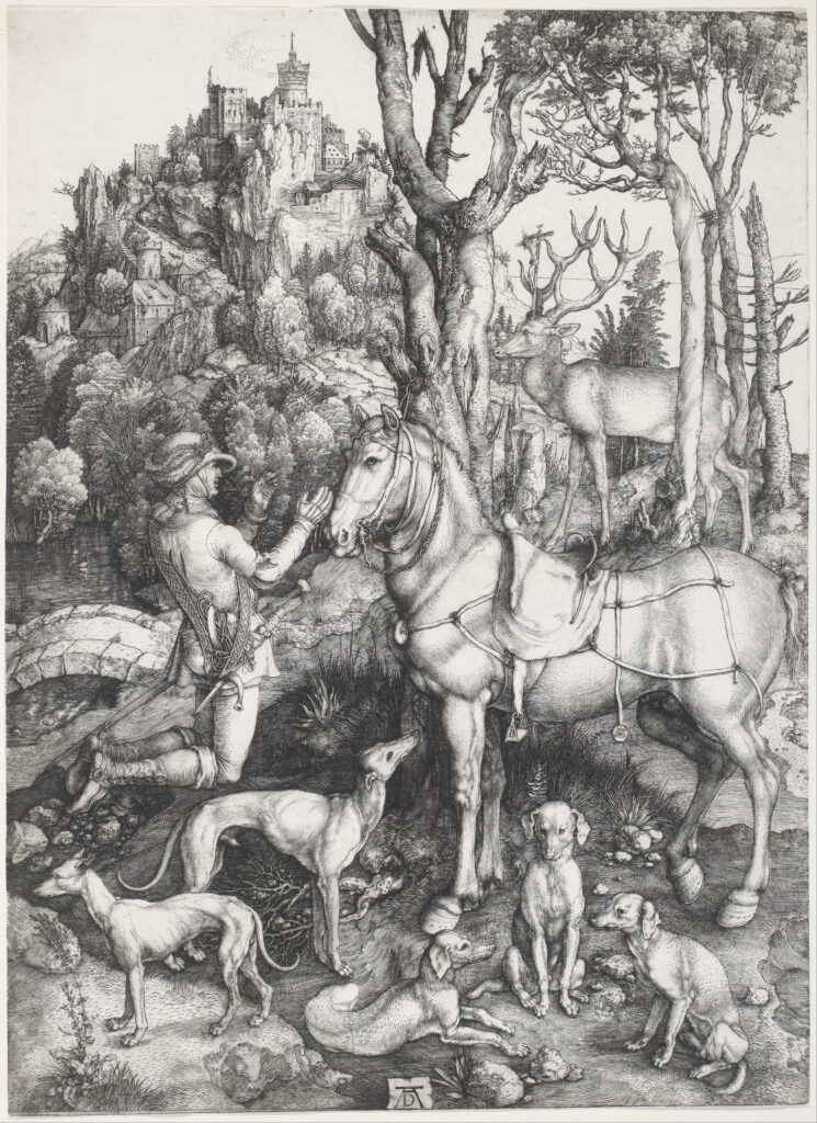 Albrecht Dürer, Saint Eustache, vers 1501.